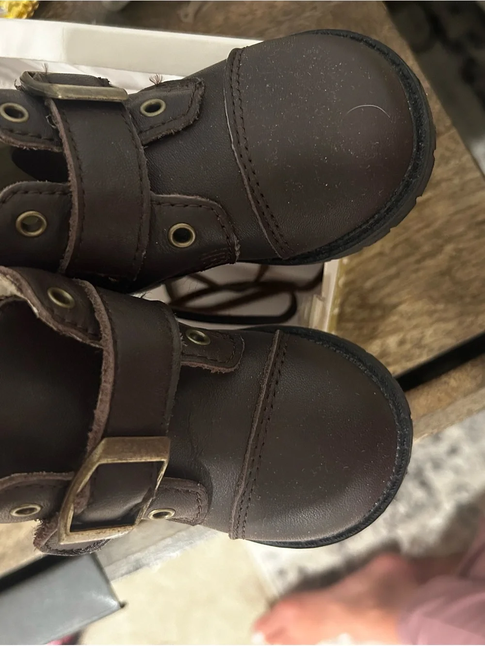GAP Brown and Black Baby Walker Booties